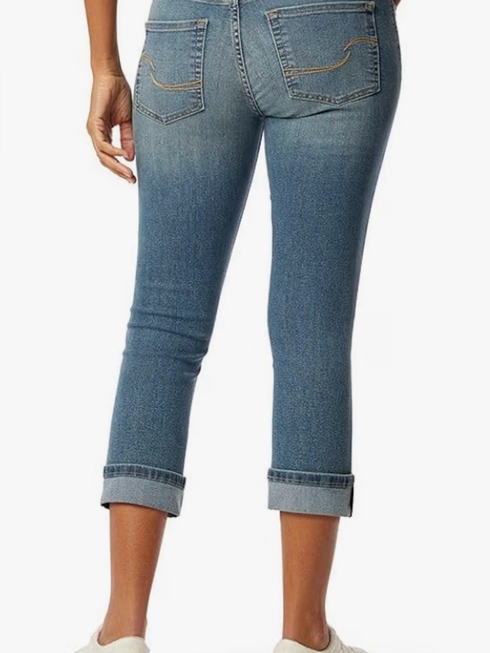 Light Wash Blue Levi Women’s Jeans Mid Rise Capri 14